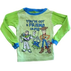 🍁2/$7🍁DISNEY Toy Story Green Long Sleeve Pajama Shirt